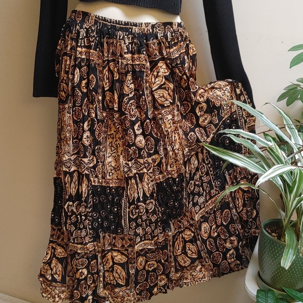 VTG Clio 2 Batik Broomstick Skirt L XL